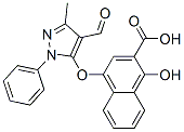4-[(4-Formyl-3-methyl-1-phenyl-1H-pyrazol-5-yl)oxy]-1-hydroxy-2-naphthalenecarboxylic acid CAS#: 88218-71-7