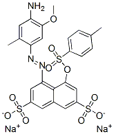 4-[(4-amino-5-methoxy-o-tolyl)azo]-5-[[(p-tolyl)sulphonyl]oxy]naphthalene-2,7-disulphonic acid, sodium salt CAS#: 85135-92-8