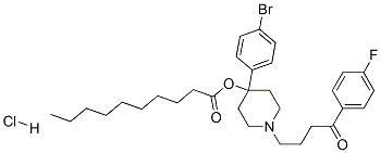4-(4-bromophenyl)-1-[4-(4-fluorophenyl)-4-oxobutyl]-4-piperidyl decanoate hydrochloride CAS#: 83863-75-6