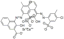 4-[(4-chloro-5-methyl-2-sulphophenyl)azo]-3-hydroxy-2-naphthoic acid, calcium strontium salt CAS#: 85005-84-1