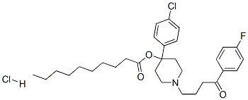 4-(4-chlorophenyl)-1-[4-(4-fluorophenyl)-4-oxobutyl]-4-piperidyl decanoate hydrochloride CAS#: 83863-76-7
