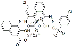 4-[(5-chloro-4-methyl-2-sulphophenyl)azo]-3-hydroxy-2-naphthoic acid, calcium strontium salt CAS#: 85005-85-2
