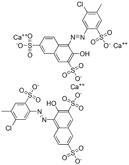 4-[(5-chloro-4-methyl-2-sulphophenyl)azo]-3-hydroxynaphthalene-2,7-disulphonic acid, calcium salt CAS#: 84696-60-6
