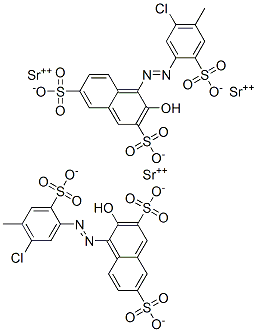 4-[(5-chloro-4-methyl-2-sulphophenyl)azo]-3-hydroxynaphthalene-2,7-disulphonic acid, strontium salt CAS#: 84682-08-6