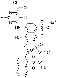 4-[[5-chloro-6-(dichloromethyl)-2-fluoro-4-pyrimidinyl]amino]-5-hydroxy-6-[(1-sulpho-2-naphthyl)azo]naphthalene-1,7-disulphonic acid, sodium salt CAS#: 83763-60-4