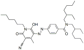 4-[(5-cyano-1-hexyl-1,6-dihydro-2-hydroxy-4-methyl-6-oxo-3-pyridyl)azo]-N,N-bis(2-ethylhexyl)benzamide CAS#: 84166-98-3