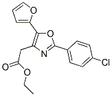 4-Oxazoleacetic acid, 2-(4-chlorophenyl)-5-(2-furanyl)-, ethyl ester CAS#: 88352-44-7