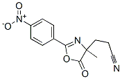 4-Oxazolepropanenitrile,  4,5-dihydro-4-methyl-2-(4-nitrophenyl)-5-oxo- CAS#: 86435-54-3