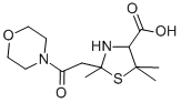 4-Thiazolidinecarboxylic acid, 2,5,5-trimethyl-2-(2-(4-morpholinyl)-2- oxoethyl)- CAS#: 85486-55-1