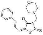 4-Thiazolidinone, 3-(4-morpholinylmethyl)-5-(3-phenyl-2-propenylidene) -2-thioxo- CAS#: 86650-16-0