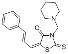 4-Thiazolidinone, 5-(3-phenyl-2-propenylidene)-3-(1-piperidinylmethyl) -2-thioxo- CAS#: 86650-17-1