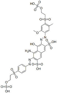 4-amino-5-hydroxy-6-[[2-methoxy-5-methyl-4-[[2-(sulphooxy)ethyl]sulphonyl]phenyl]azo]-3-[[4-[[2-(sulphooxy)ethyl]sulphonyl]phenyl]azo]naphthalene-2,7-disulphonic acid CAS#: 85959-30-4