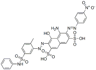 4-amino-5-hydroxy-6-[[2-methyl-5-[(phenylamino)sulphonyl]phenyl]azo]-3-[(4-nitrophenyl)azo]naphthalene-2,7-disulphonic acid CAS#: 85750-18-1