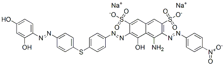 4-amino-6-[[4-[[4-[(2,4-dihydroxyphenyl)azo]phenyl]thio]phenyl]azo]-5-hydroxy-3-[(4-nitrophenyl)azo]naphthalene-2,7-disulphonic acid, sodium salt CAS#: 84878-16-0