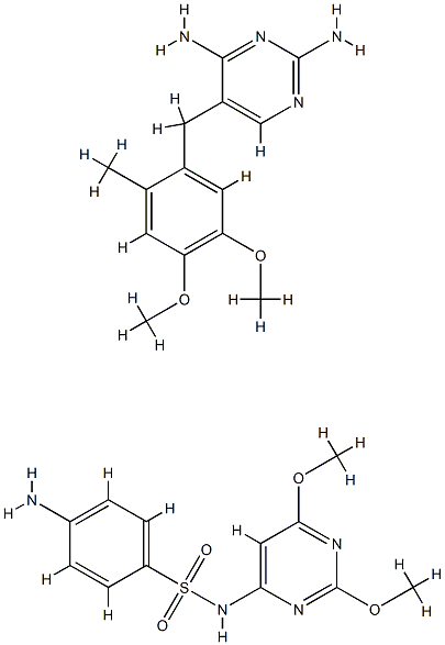 4-amino-N-(2,6-dimethoxypyrimidin-4-yl)benzenesulfonamide, 5-[(4,5-dim ethoxy-2-methyl-phenyl)methyl]pyrimidine-2,4-diamine CAS#: 8076-37-7