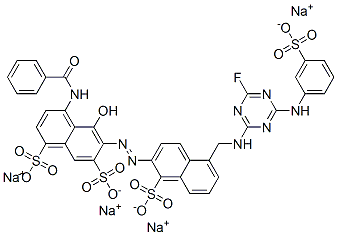 4-(benzoylamino)-6-[[5-[[[4-fluoro-6-[(3-sulphophenyl)amino]-1,3,5-triazin-2-yl]amino]methyl]-1-sulpho-2-naphthyl]azo]-5-hydroxynaphthalene-1,7-disulphonic acid, sodium salt CAS#: 83763-62-6