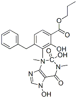 4-benzylhydroxybenzoic acid 2-hydroxy-3-(theophylline-7-ol)propyl ester CAS#: 82502-10-1