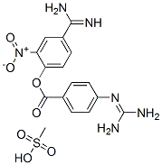 (4-carbamimidoyl-2-nitro-phenyl) 4-(diaminomethylideneamino)benzoate, methanesulfonic acid CAS#: 84455-64-1