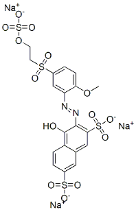 4-hydroxy-3-[[2-methoxy-5-[[2-(sulphooxy)ethyl]sulphonyl]phenyl]azo]naphthalene-2,7-disulphonic acid, sodium salt CAS#: 85567-14-2