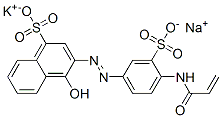 4-hydroxy-3-[[4-[(1-oxoallyl)amino]-3-sulphophenyl]azo]naphthalene-1-sulphonic acid, potassium sodium salt CAS#: 85959-02-0