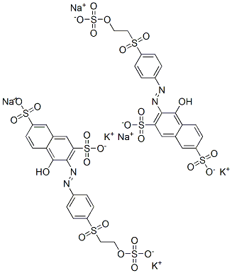 4-hydroxy-3-[[4-[[2-(sulphooxy)ethyl]sulphonyl]phenyl]azo]naphthalene-2,7-disulphonic acid, potassium sodium salt CAS#: 85940-65-4
