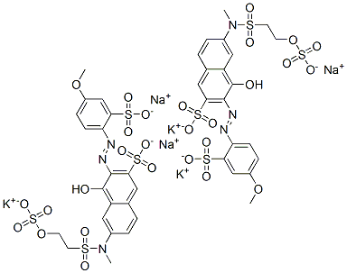 4-hydroxy-3-[(4-methoxy-2-sulphophenyl)azo]-6-[methyl[[2-(sulphooxy)ethyl]sulphonyl]amino]naphthalene-2-sulphonic acid, potassium sodium salt CAS#: 85567-17-5