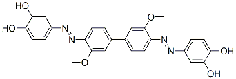4,4'-[(3,3'-Dimethoxy[1,1'-biphenyl]-4,4'-diyl)bis(azo)]bis-1,2-benzenediol CAS#: 80495-39-2