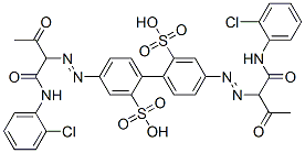 4,4'-bis[[1-[[(2-chlorophenyl)amino]carbonyl]-2-oxopropyl]azo][1,1'-biphenyl]-2,2'-disulphonic acid CAS#: 84682-06-4