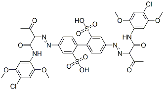 4,4'-bis[[1-[[(4-chloro-2,5-dimethoxyphenyl)amino]carbonyl]-2-oxopropyl]azo][1,1'-biphenyl]-2,2'-disulphonic acid CAS#: 85030-61-1