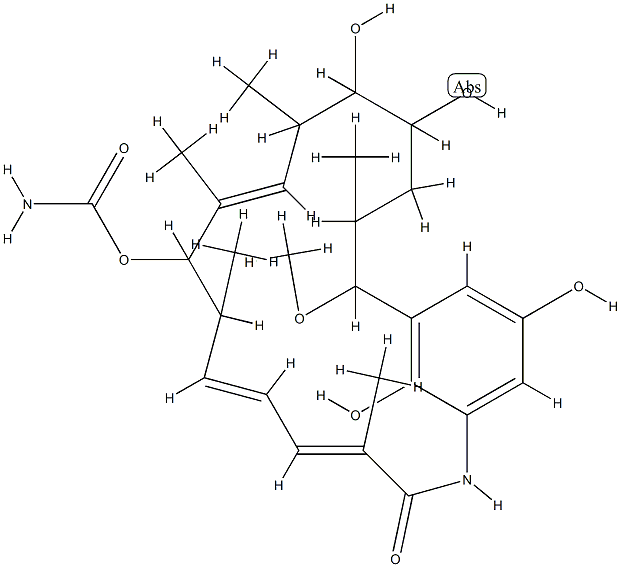[(4E,6E,10E)-13,14,20,22-tetrahydroxy-17-methoxy-4,8,10,12,16-pentamet hyl-3-oxo-2-azabicyclo[16.3.1]docosa-4,6,10,19,21,23-hexaen-9-yl] carb amate CAS#: 86782-16-3