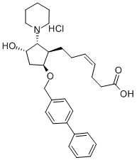 (4Z)-7-[(1R,2R,3S,5S)-5-([1,1'-BIPHENYL]-4-YLMETHOXY)-3-HYDROXY-2-(1-PIPERIDINYL)CYCLOPENTYL]-4-HEPTENOIC ACID HYDROCHLORIDE CAS#: 85505-64-2