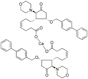 (4Z)-7-[(REL-1S,2S,5R)-5-((1,1'-BIPHENYL-4-YL)METHOXY)-2-(4-MORPHOLINYL)-3-OXOCYCLOPENTYL]-4-HEPTENOIC ACID CALCIUM SALT CAS#: 81496-19-7