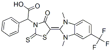 5-[1,3-dihydro-1,3-dimethyl-5-(trifluoromethyl)-2H-benzimidazol-2-ylidene]-4-oxo-alpha-phenyl-2-thioxothiazolidin-3-acetic acid CAS#: 84696-96-8