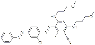 5-[[2-chloro-4-(phenylazo)phenyl]azo]-2,6-bis[(3-methoxypropyl)amino]-4-methylnicotinonitrile CAS#: 85392-21-8