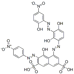 5-[[2,4-dihydroxy-3-[(2-hydroxy-5-nitrophenyl)azo]phenyl]azo]-4-hydroxy-3-[(4-nitrophenyl)azo]naphthalene-2,7-disulphonic acid CAS#: 85959-23-5