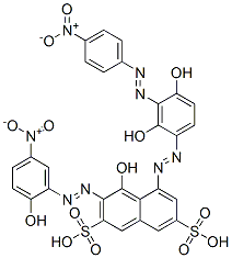 5-[[2,4-dihydroxy-3-[(4-nitrophenyl)azo]phenyl]azo]-4-hydroxy-3-[(2-hydroxy-5-nitrophenyl)azo]naphthalene-2,7-disulphonic acid CAS#: 85959-22-4