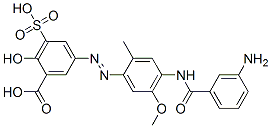 5-[[4-[(3-aminobenzoyl)amino]-5-methoxy-2-methylphenyl]azo]-3-sulphosalicylic acid CAS#: 84912-16-3