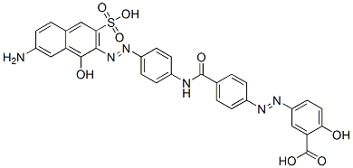 5-[[4-[[[4-[(7-amino-1-hydroxy-3-sulpho-2-naphthyl)azo]phenyl]amino]carbonyl]phenyl]azo]salicylic acid CAS#: 85959-48-4