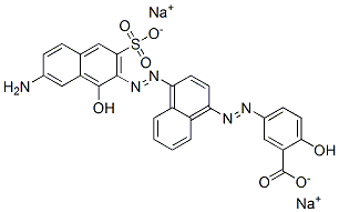 5-[[4-[(7-amino-1-hydroxy-3-sulpho-2-naphthyl)azo]-1-naphthyl]azo]salicylic acid, sodium salt CAS#: 83221-53-8