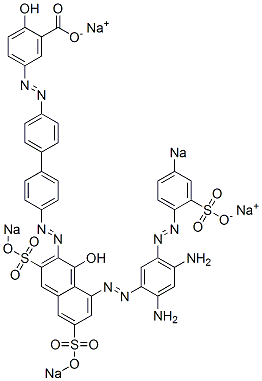 5-[[4'-[[8-[[2,4-Diamino-5-[(4-sodiosulfophenyl)azo]phenyl]azo]-1-hydroxy-3,6-bis(sodiosulfo)-2-naphthalenyl]azo][1,1'-biphenyl]-4-yl]azo]-2-hydroxybenzoic acid sodium salt CAS#: 83606-72-8
