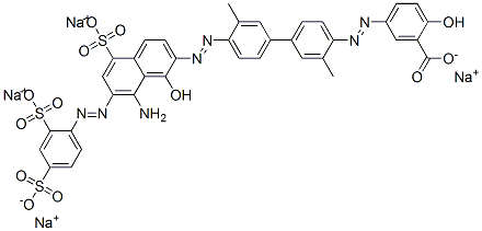 5-[[4'-[[8-amino-7-[(2,4-disulphophenyl)azo]-1-hydroxy-5-sulpho-2-naphthyl]azo]-3,3'-dimethyl[1,1'-biphenyl]-4-yl]azo]salicylic acid, sodium salt CAS#: 85283-69-8