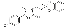 5-(4-Hydroxyphenyl)-4-methyl-3-(2-(2-methyl-1,3-benzodioxol-2-yl)ethyl )-2-oxazolidinone CAS#: 87081-34-3
