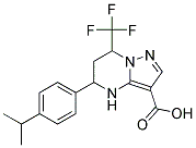 5-(4-Isopropyl-phenyl)-7-trifluoromethyl-4,5,6,7-tetrahydro-pyrazolo[1,5-a]pyrimidine-3-carboxylicacid CAS#: 827593-58-8