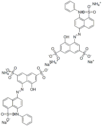 5-[(4-anilino-5-sulpho-1-naphthyl)azo]-4-hydroxynaphthalene-2,7-disulphonic acid, ammonium sodium salt CAS#: 83006-78-4