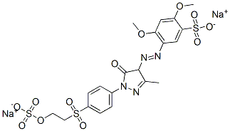 5-[[4,5-dihydro-3-methyl-5-oxo-1-[4-[[2-(sulphooxy)ethyl]sulphonyl]phenyl]-1H-pyrazol-4-yl]azo]-2,4-dimethoxybenzenesulphonic acid, sodium salt CAS#: 85567-13-1