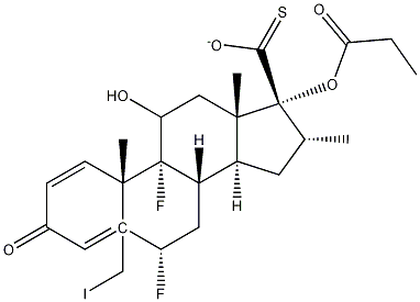 5-Iodomethyl 6a,9a-Difluoro-11-hydroxy-16a-methyl-3-oxo-17a-(propionyloxy)-androsta-1,4-diene-17-carbothioate CAS#: 80474-67-5