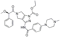 5-((R)-2-Methoxy-2-phenylacetyl)-3-[4-(4-Methylpiperazin-1-yl)benzoylaMino]-5,6-dihydro-4H-pyrrolo[3,4-c]pyrazole-1-carboxylic acid ethyl ester CAS#: 827318-78-5