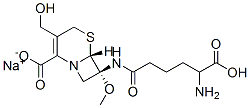 5-Thia-1-azabicyclo(4.2.0)oct-2-ene-2-carboxylic acid,7-((5-amino-5-ca rboxy-1-oxopentyl)amino)-3-(hydroxymethyl)-7-methoxy-, monosodium salt , (6R-(6alpha,7beta(R*)))- CAS#: 81517-91-1