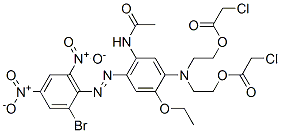 [[5-(acetylamino)-4-[(2-bromo-4,6-dinitrophenyl)azo]-2-ethoxyphenyl]imino]di-2,1-ethanediyl bis(chloroacetate) CAS#: 85851-54-3