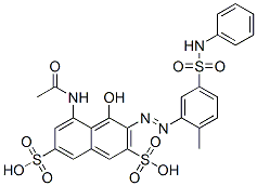 5-(acetylamino)-4-hydroxy-3-[[2-methyl-5-[(phenylamino)sulphonyl]phenyl]azo]naphthalene-2,7-disulphonic acid CAS#: 85455-42-1